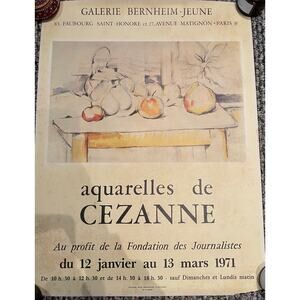 Aquarelles de CEZANNE at the Galerie Bernheim-Jeune Original 1971 Poster